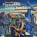 A promo link to our FSpaceRPG Living Rulebook product for sale at the DrivethruRPG.com store